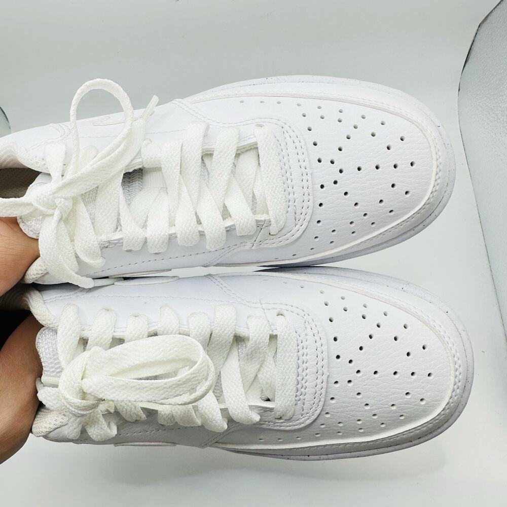 Nike Court Vision Low Women Triple White Casual Shoes (CD5434-100) | Size 6 - Picture 7 of 10